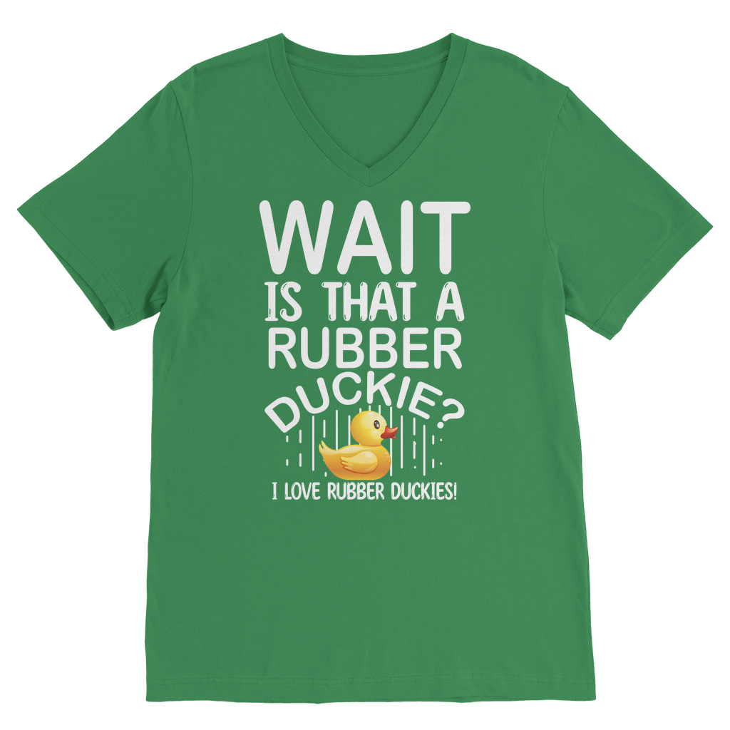 Wait! Is That a Rubber Duckie? Classic V-Neck T-Shirt