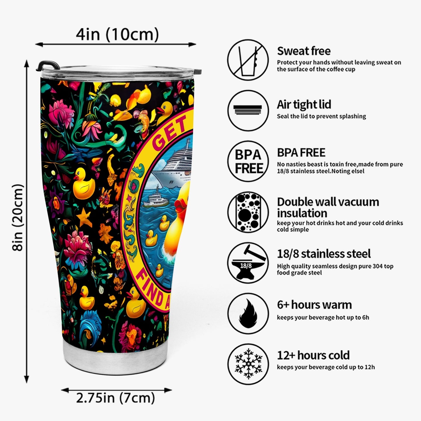 Get Lucky, Find a Ducky Stainless Steel Tumblers