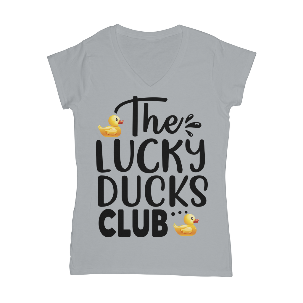 Lucky Ducks Club Classic Women's V-Neck T-Shirt