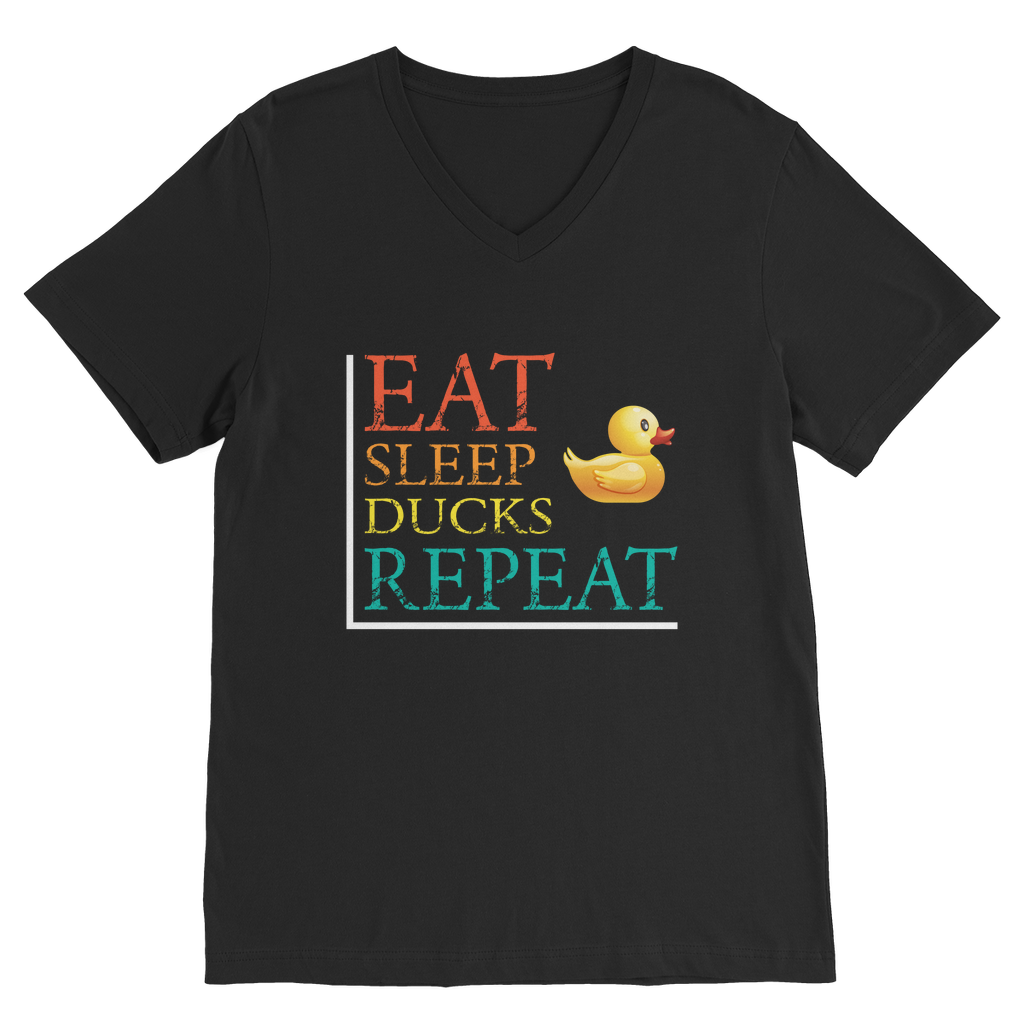 Eat Sleep Ducks Repeat Classic V-Neck T-Shirt