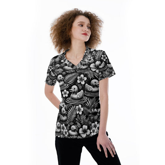 Midnight Tropics V-Neck Tee