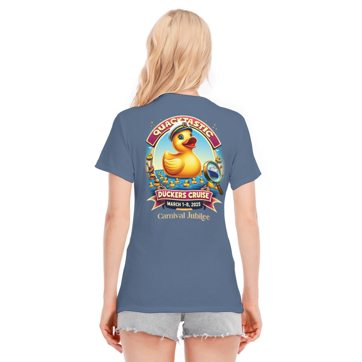 All-Over Print Women's Round Neck T-Shirt | 190GSM Cotton
