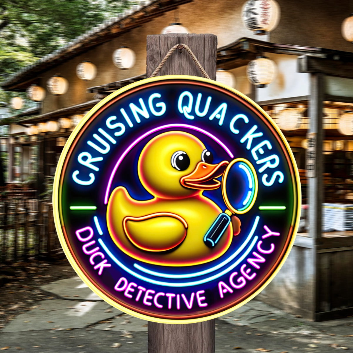 Cruising Quackers Duck Detective Agency Cabin Door Sign