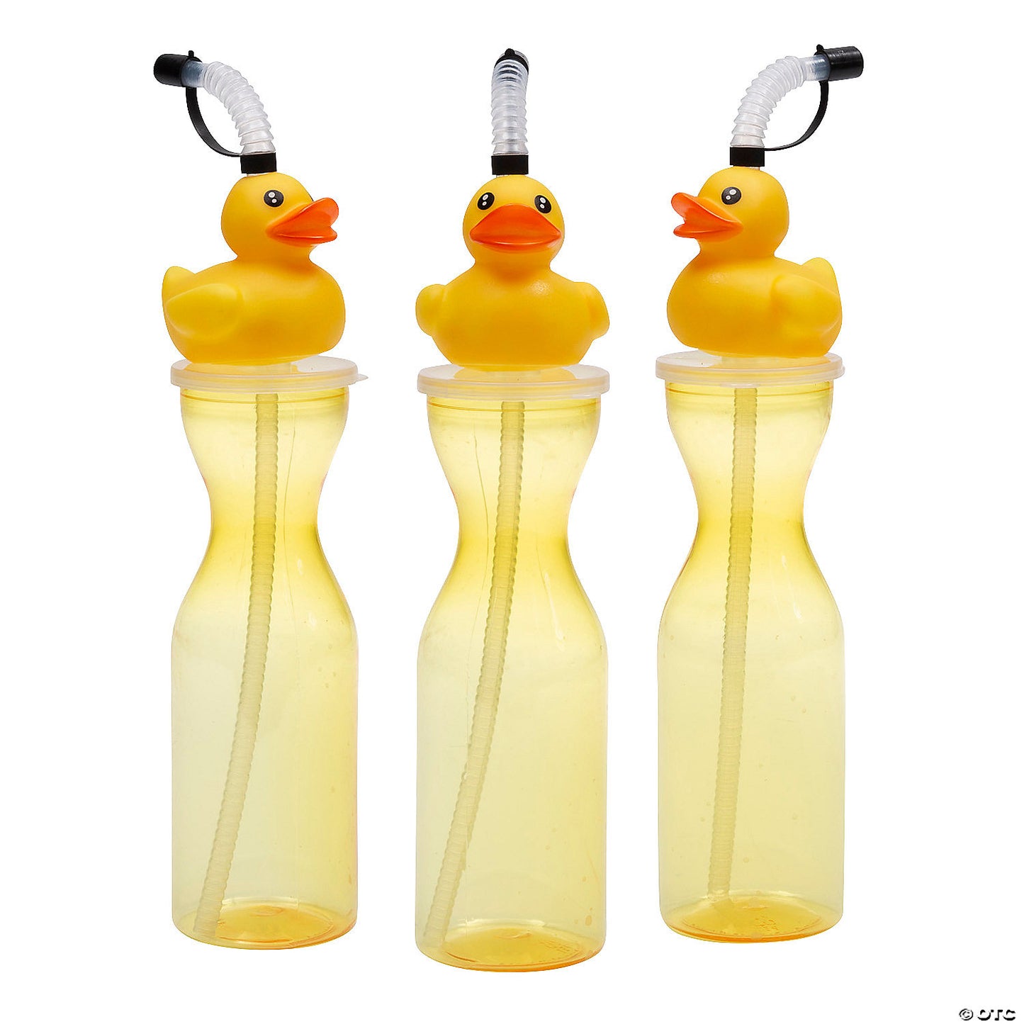 Yellow Rubber Duck Plastic Reusable Cup with Lid & Straw (16 oz.)