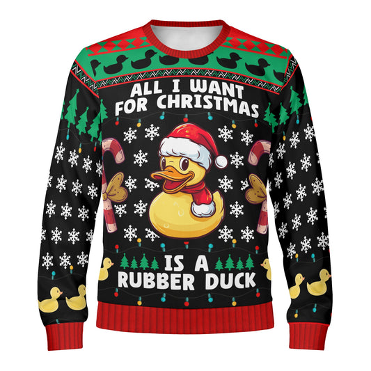 All I want for Christmas is a Rubber Duck Christmas Sweater - Unisex