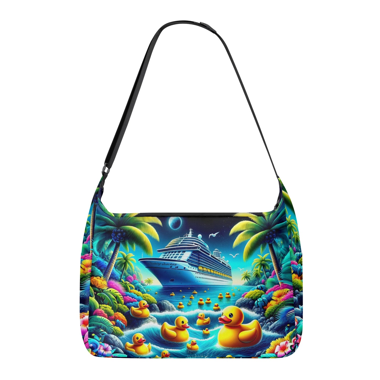 Midnight Marina Duck Hideaway Messenger Bag