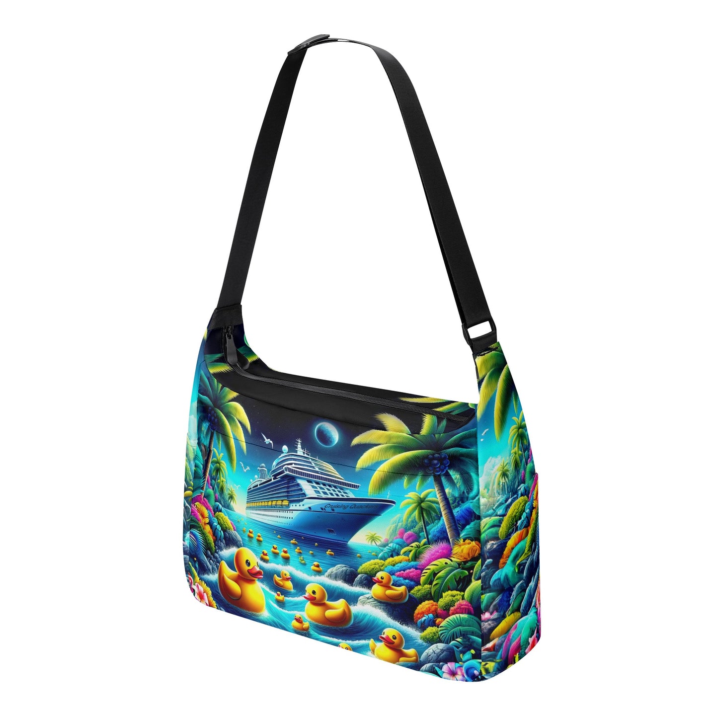 Midnight Marina Duck Hideaway Messenger Bag
