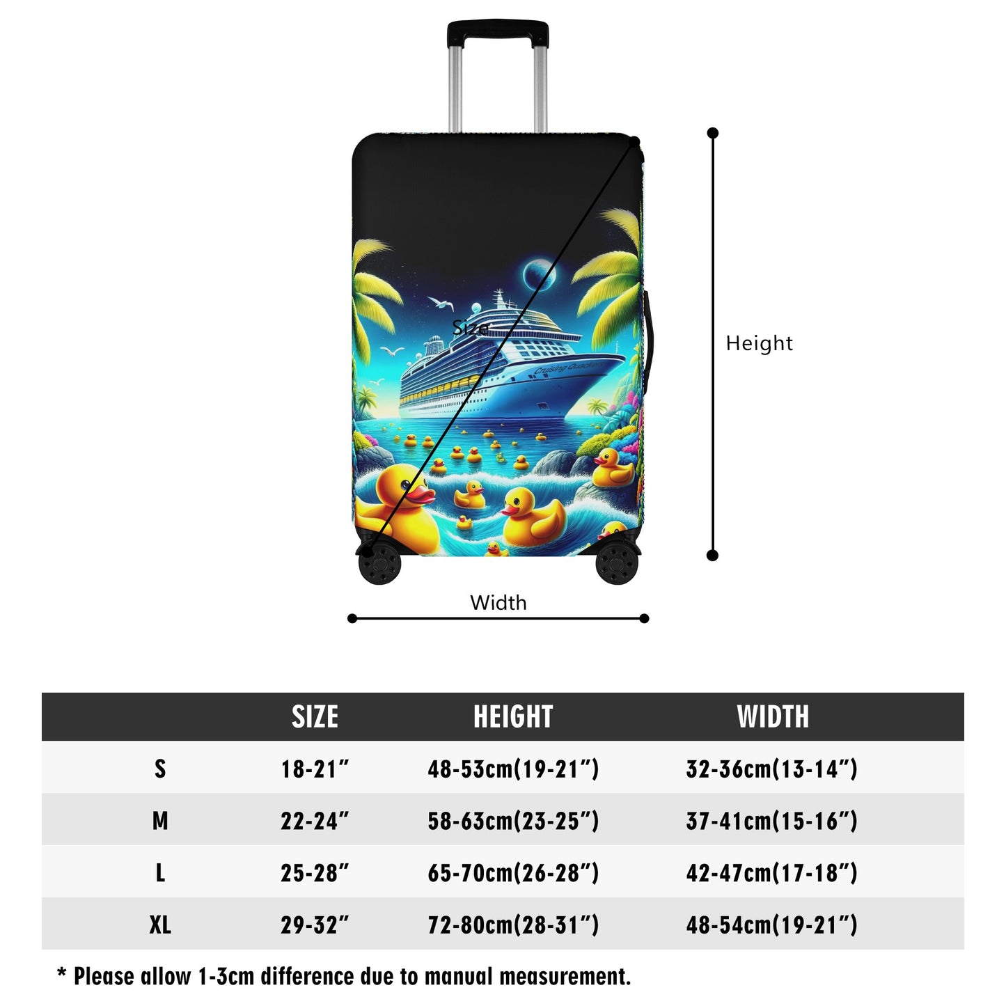 Midnight Marina Duck Hideaway Luggage Cover