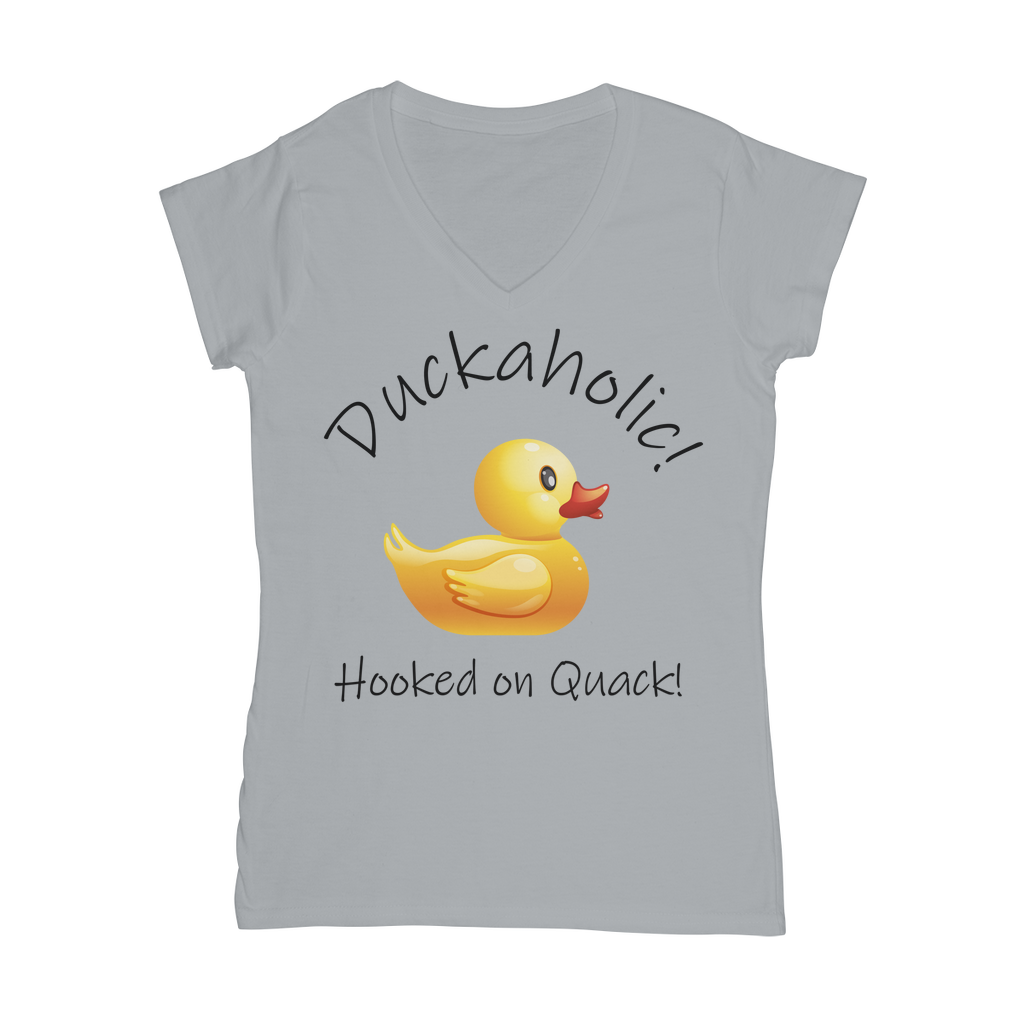 Duckaholic Classic Women's V-Neck T-Shirt