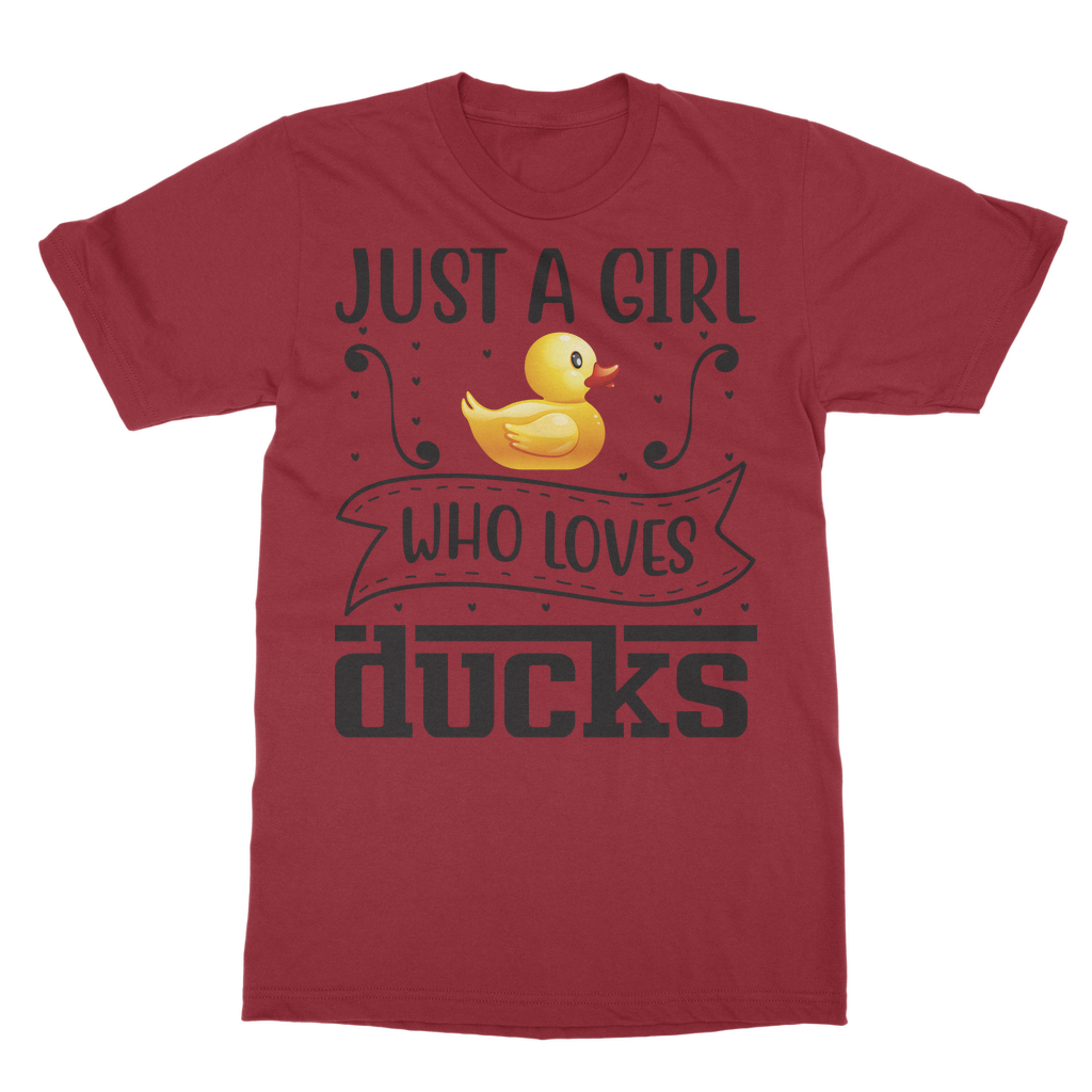 Just a Girl Who Loves Ducks Classic Adult T-Shirt