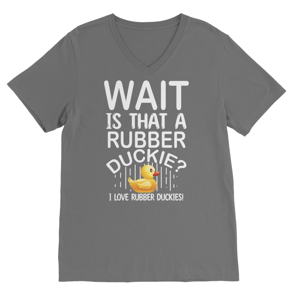 Wait! Is That a Rubber Duckie? Classic V-Neck T-Shirt