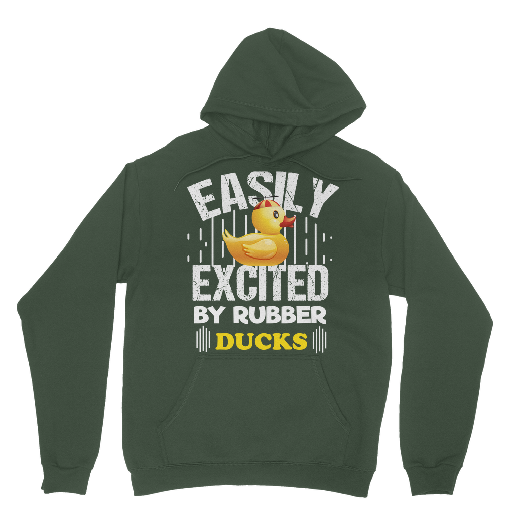 Easily Excited by Rubber Ducks Classic Adult Hoodie