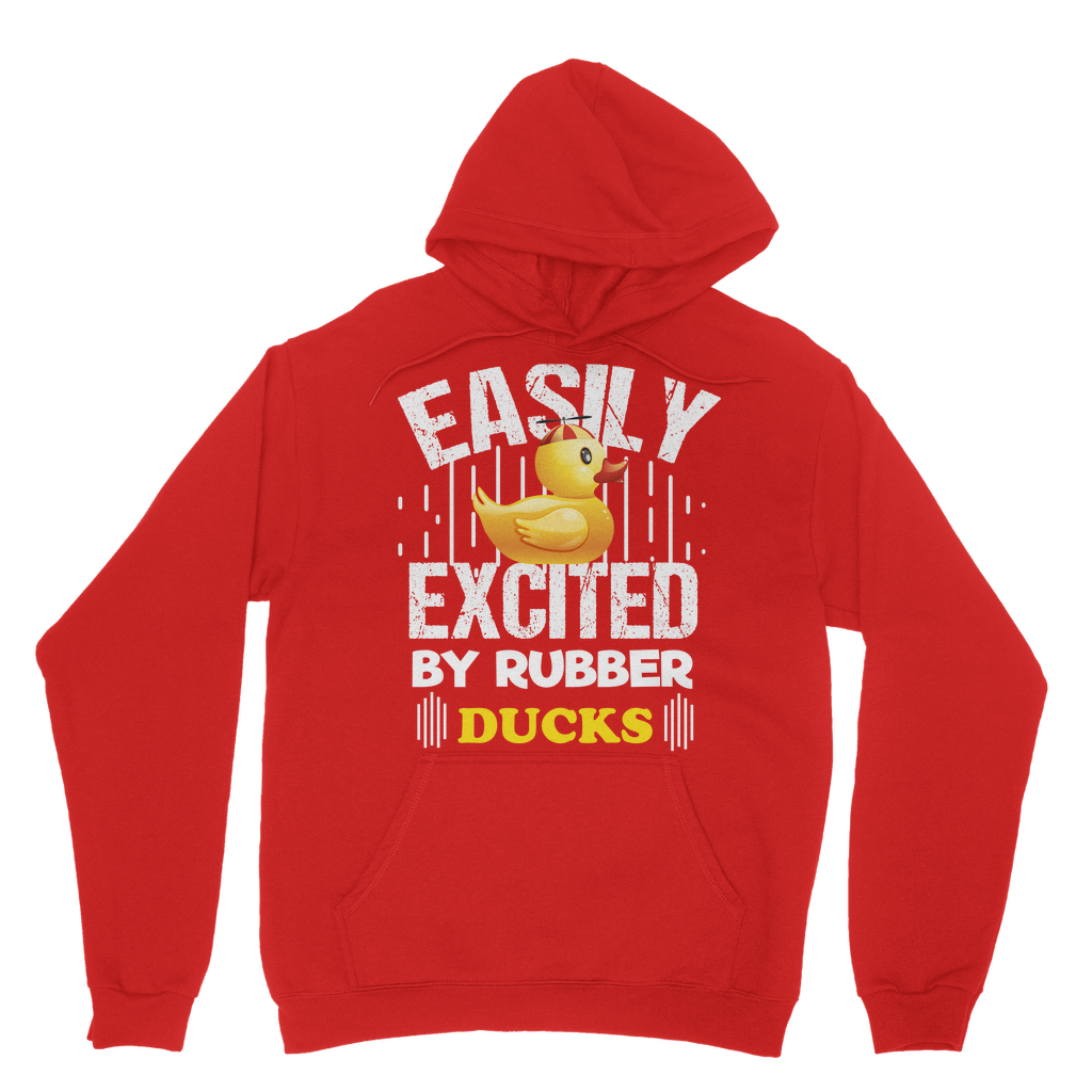Easily Excited by Rubber Ducks Classic Adult Hoodie