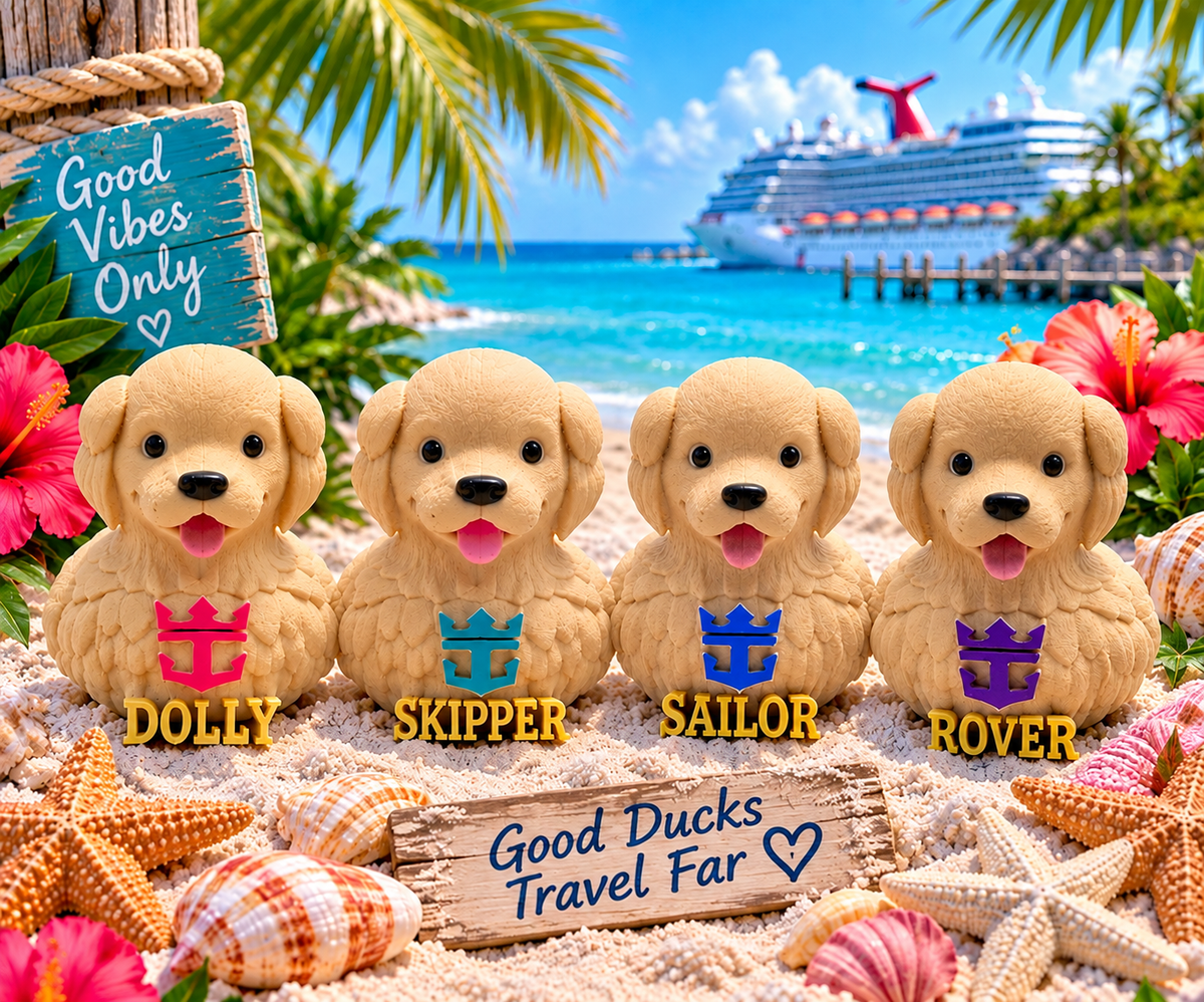 3D printed cruise ship dog duck collection