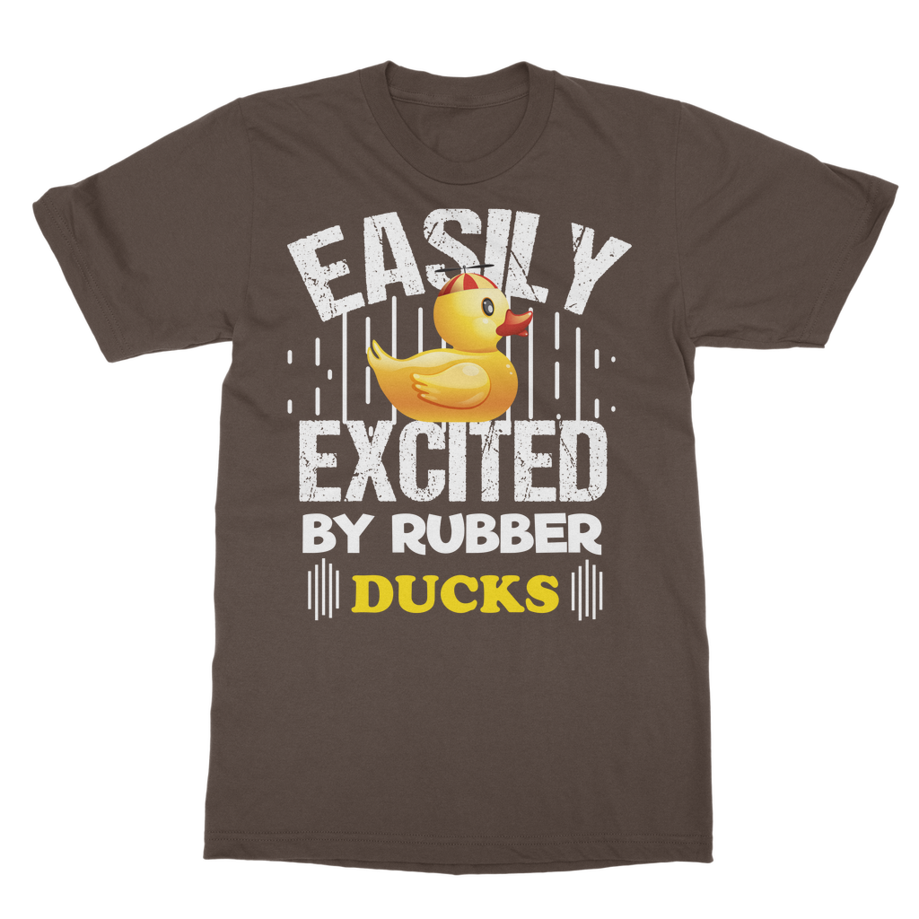 Easily Excited by Rubber Ducks Classic Adult T-Shirt
