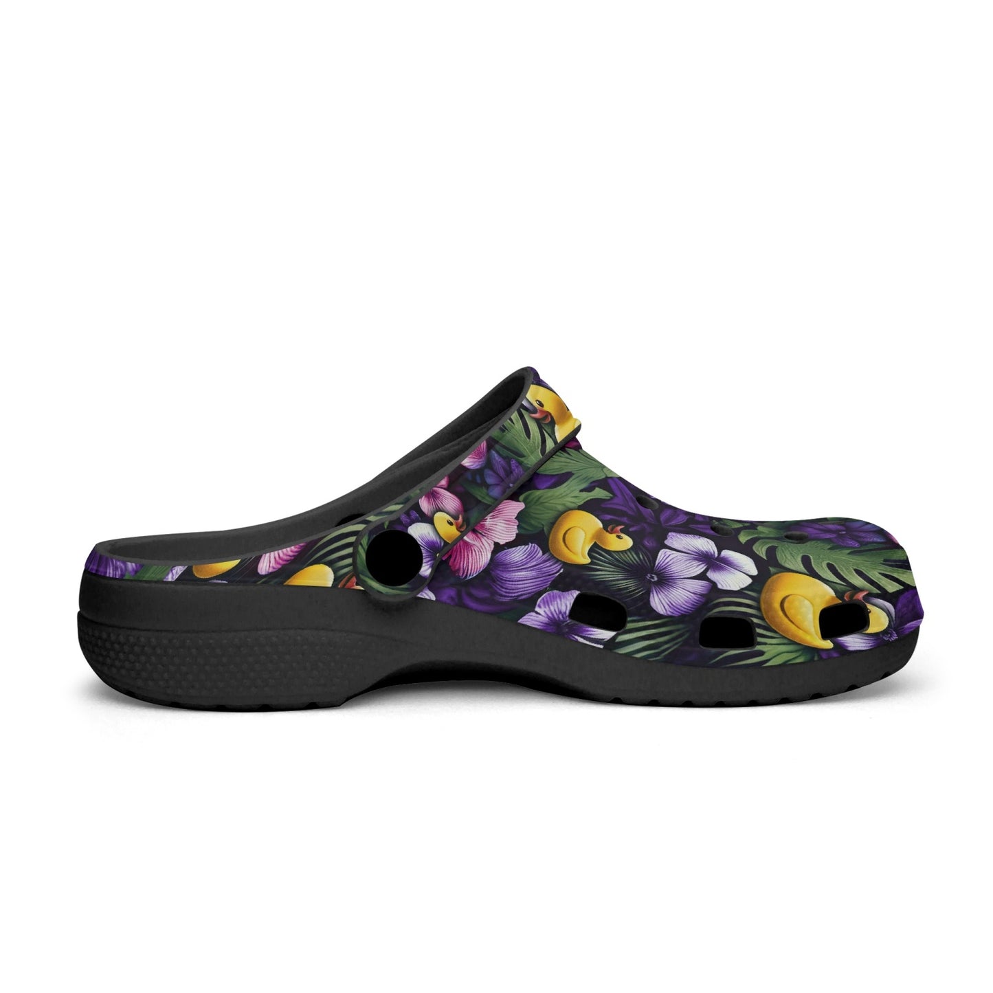 Ducky Royal Purple Hawaiian Clogs