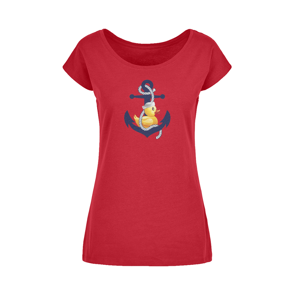Ahoy Ducky Wide Neck Womens T-Shirt XS-5XL