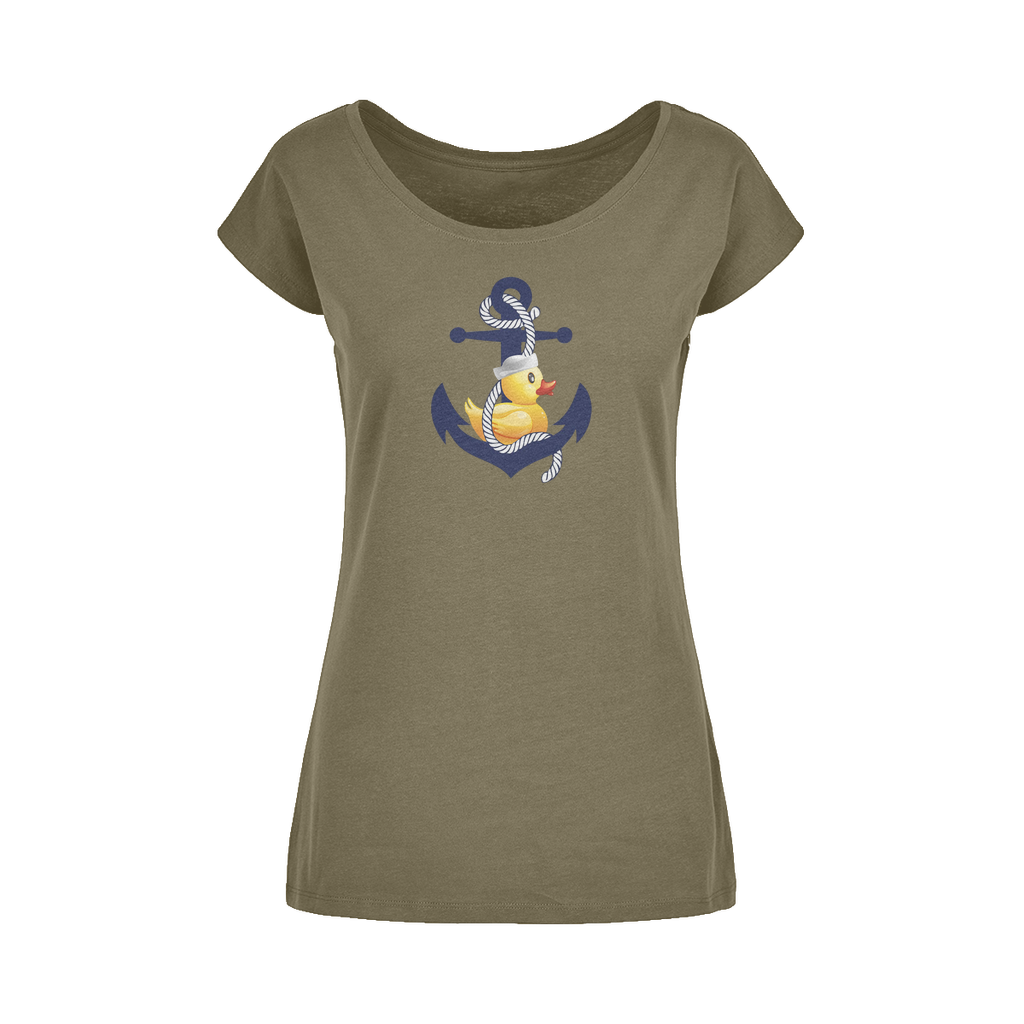 Ahoy Ducky Wide Neck Womens T-Shirt XS-5XL