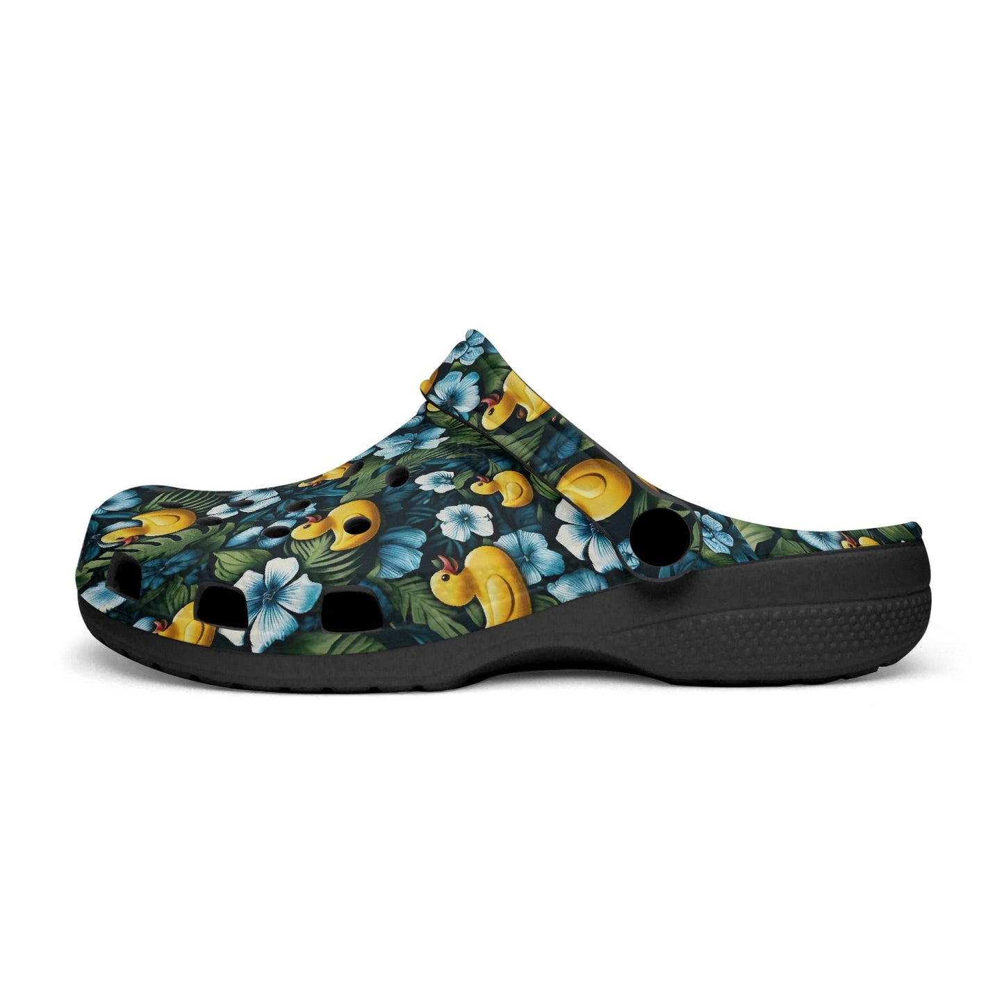 Ducky Royal Blue Hawaiian Clogs