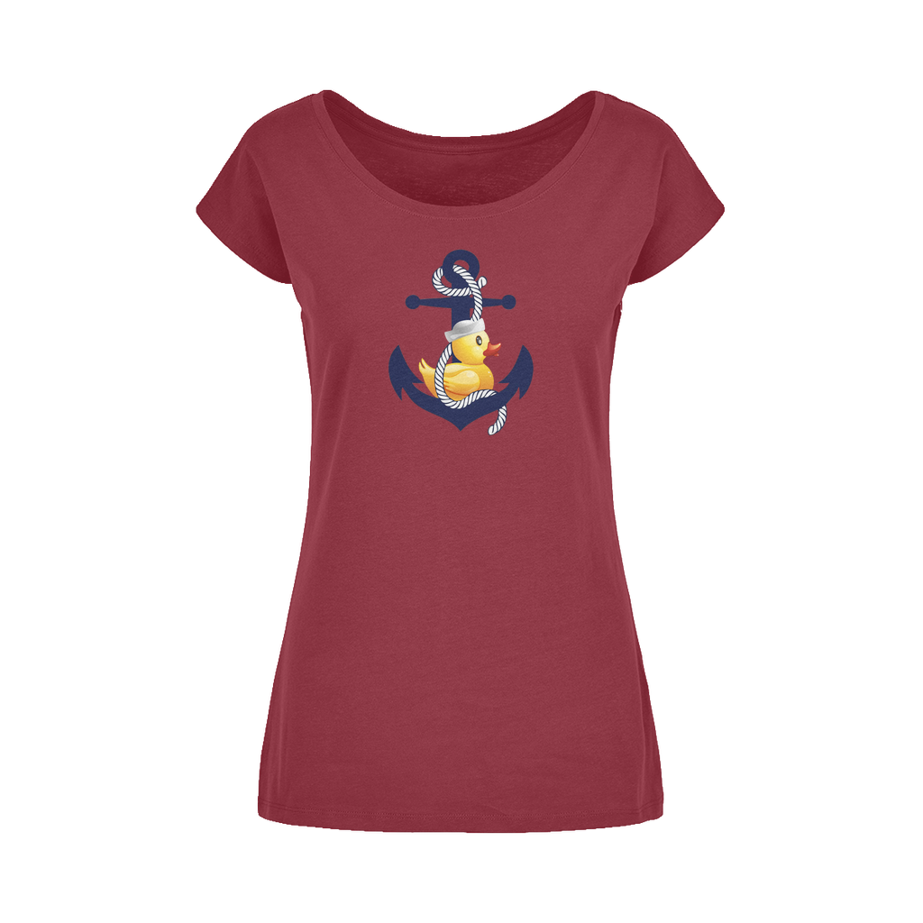 Ahoy Ducky Wide Neck Womens T-Shirt XS-5XL