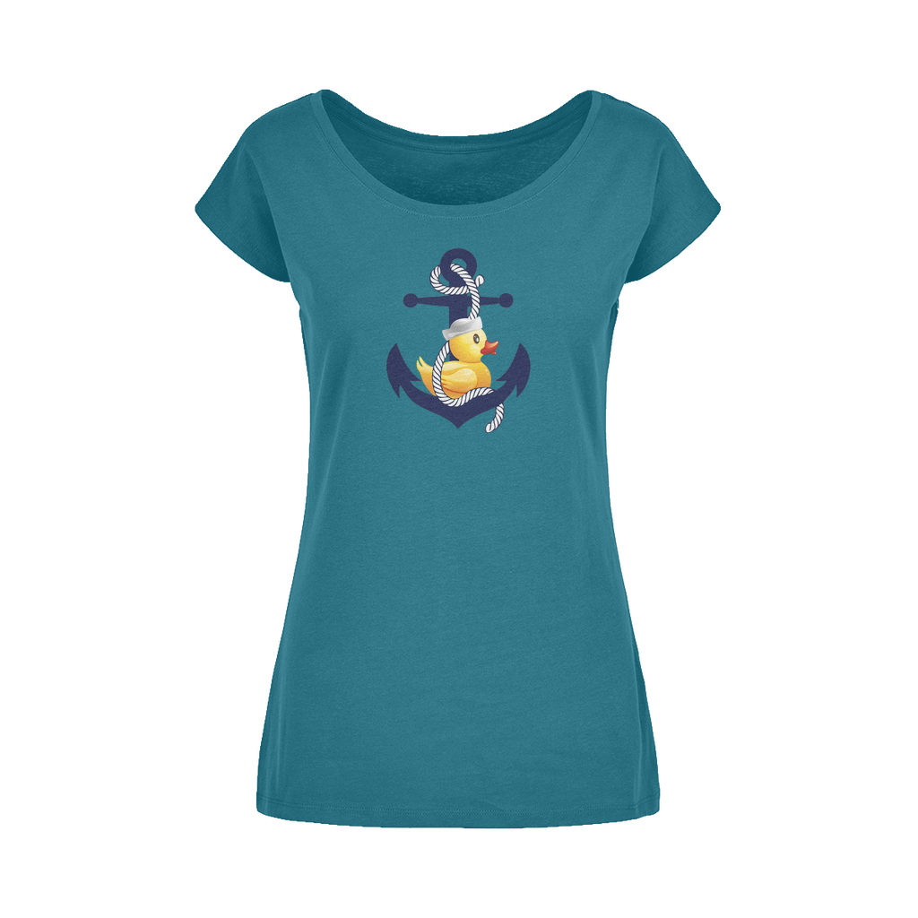 Ahoy Ducky Wide Neck Womens T-Shirt XS-5XL