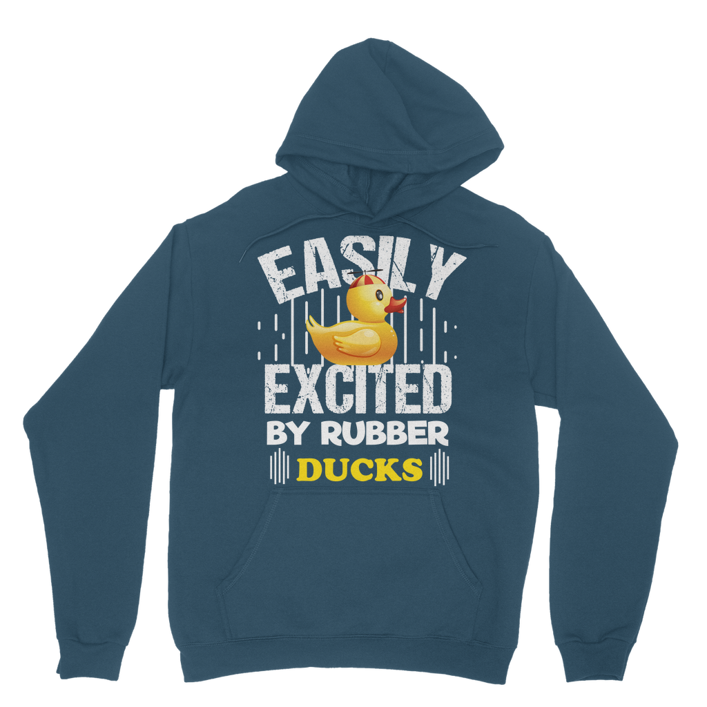 Easily Excited by Rubber Ducks Classic Adult Hoodie