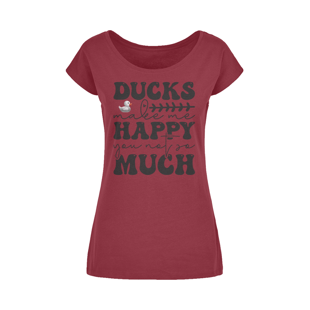 Ducks Make Me Happy. You, Not So Much Wide Neck Womens T-Shirt XS-5XL