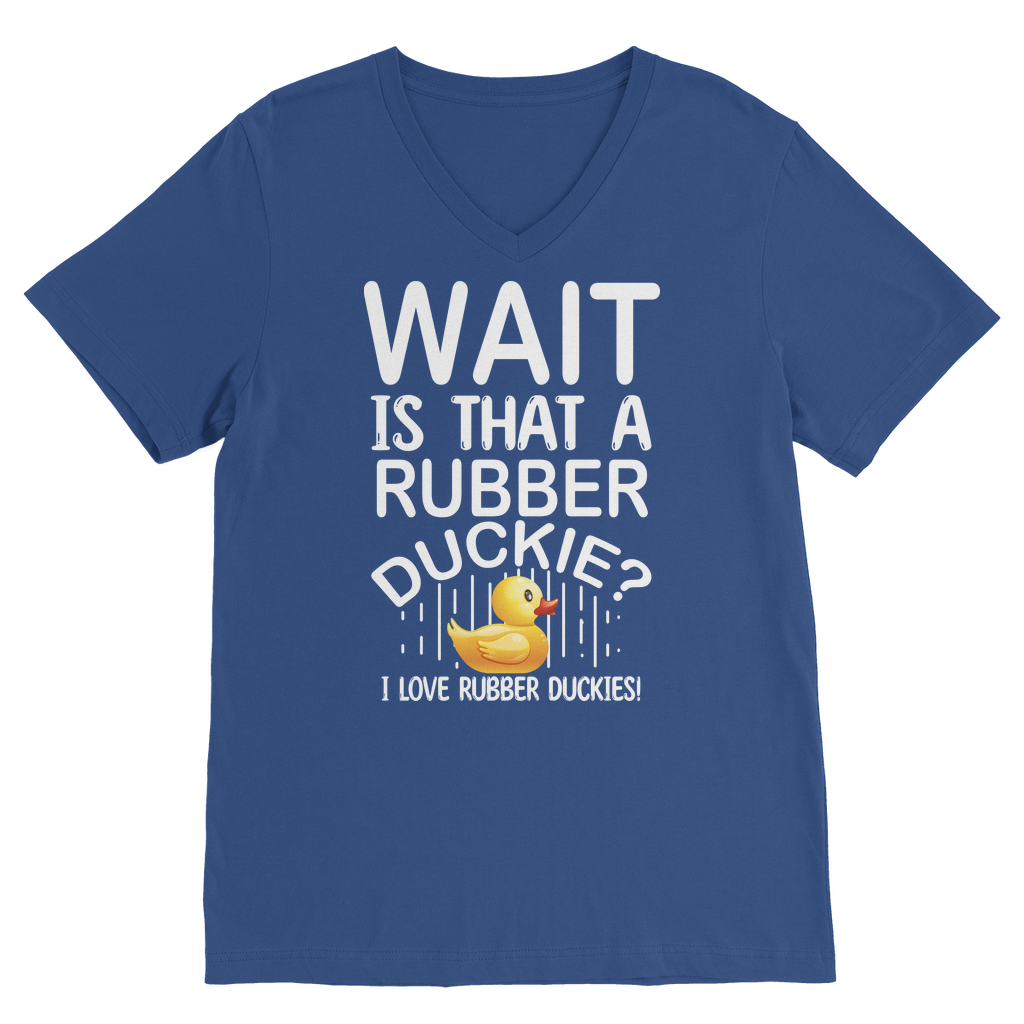 Wait! Is That a Rubber Duckie? Classic V-Neck T-Shirt