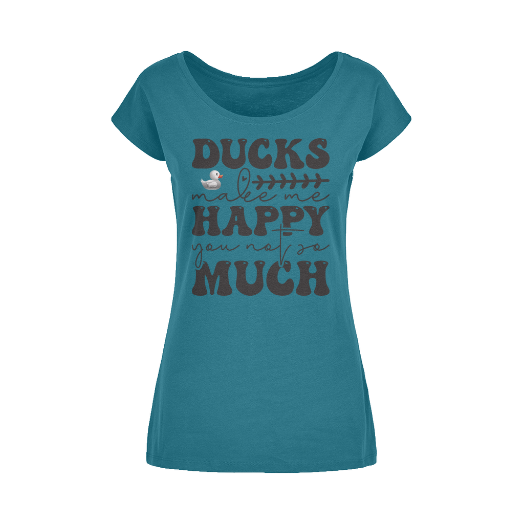 Ducks Make Me Happy. You, Not So Much Wide Neck Womens T-Shirt XS-5XL