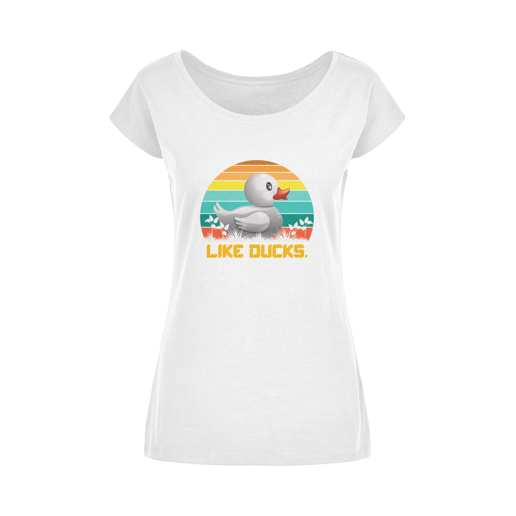 I Just Really Like Ducks! Ok! Wide Neck Womens T-Shirt XS-5XL