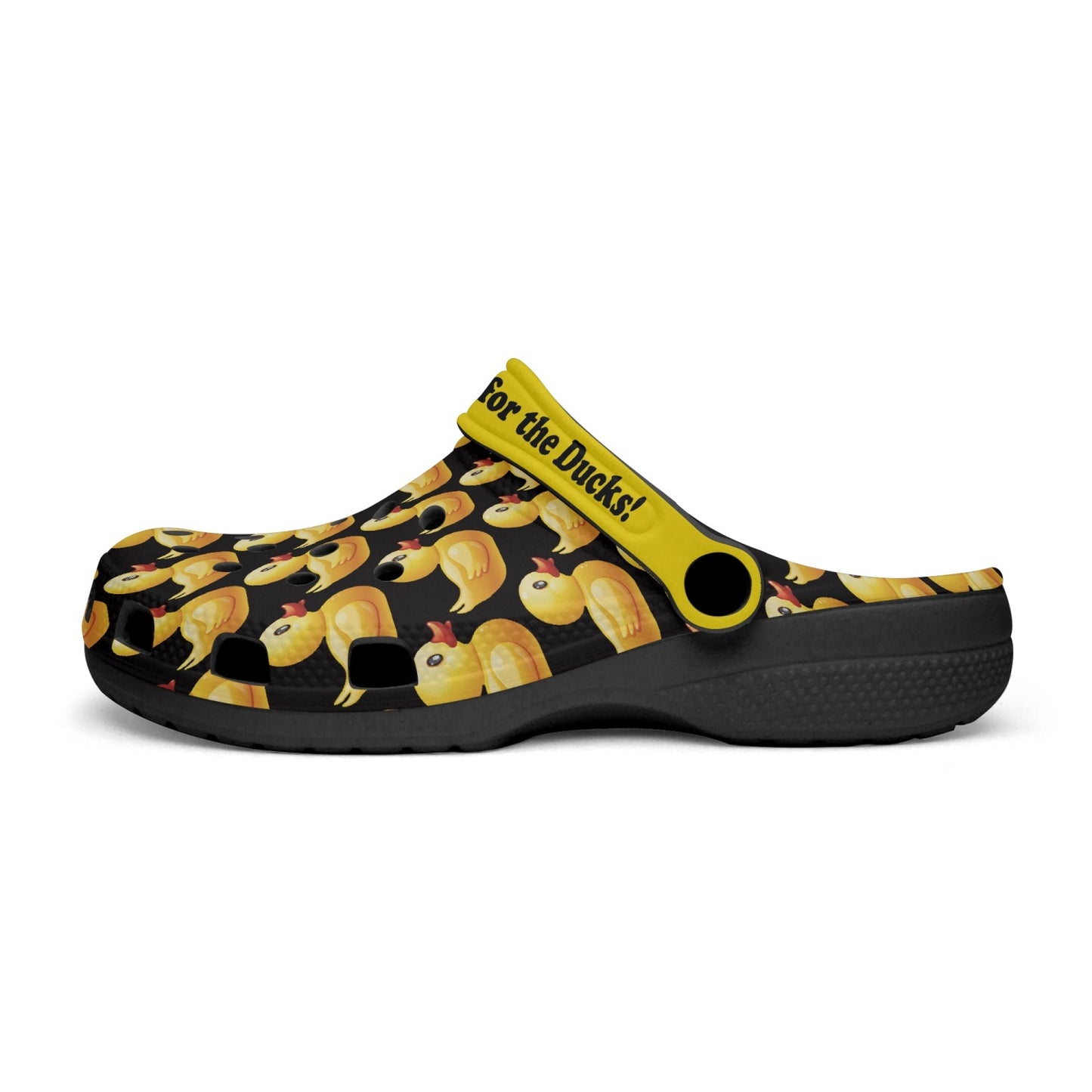 I'm Just Here for the Ducks Clogs - Black