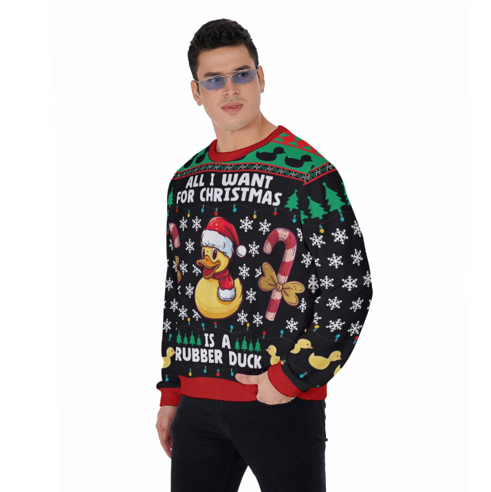 All I want for Christmas is a Rubber Duck Ugly Christmas Sweater - Men's