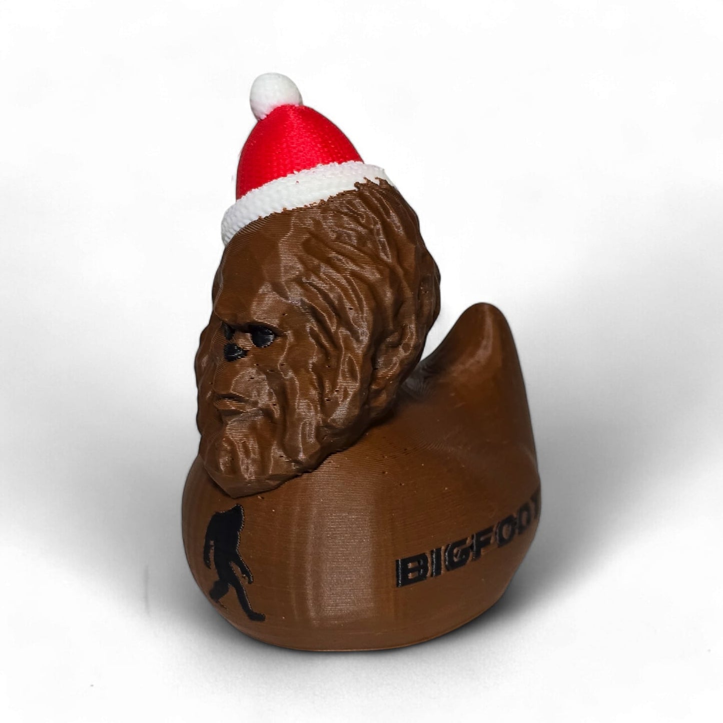 Bigfoot Santa- - 3D Printed Christmas Duck and Ornament