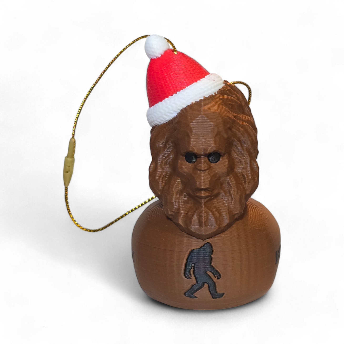Bigfoot Santa- - 3D Printed Christmas Duck and Ornament