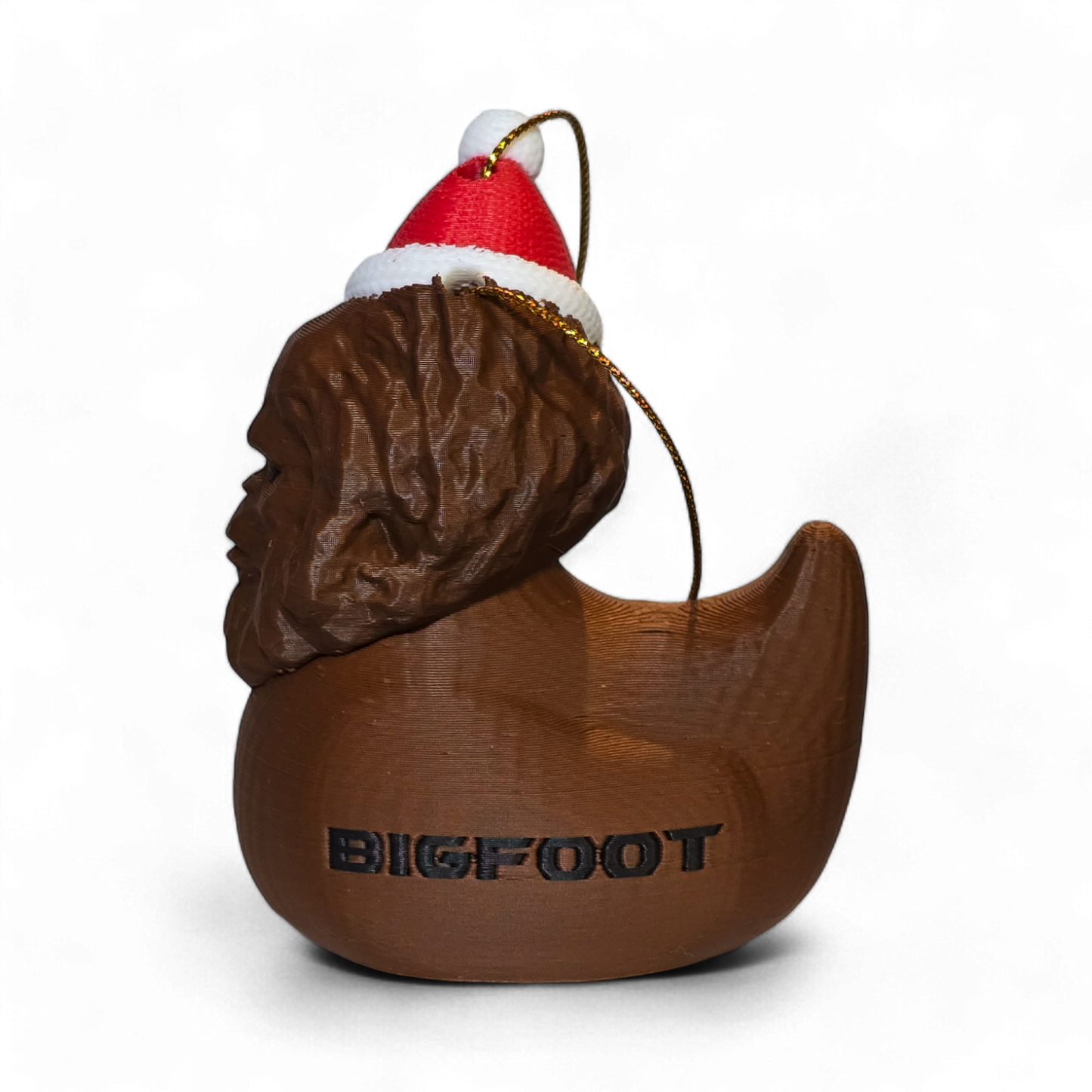 Bigfoot Santa- - 3D Printed Christmas Duck and Ornament