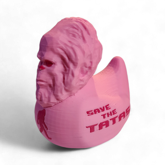 Bigfoot Save the Tatas Breast Cancer Awareness Duck