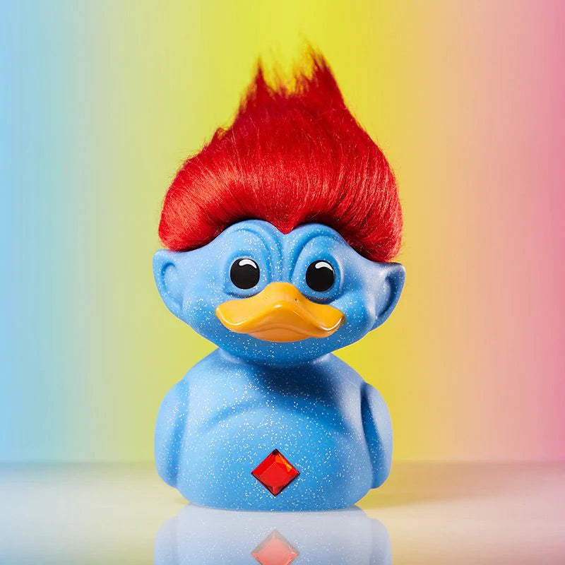 First Edition Official Trolls Glitter Blue Troll TUBBZ Duck Collectable