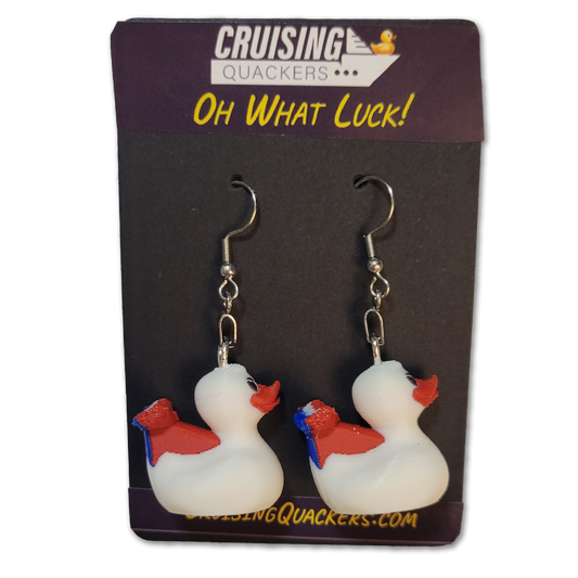 Carnival Dangle Duck Earrings