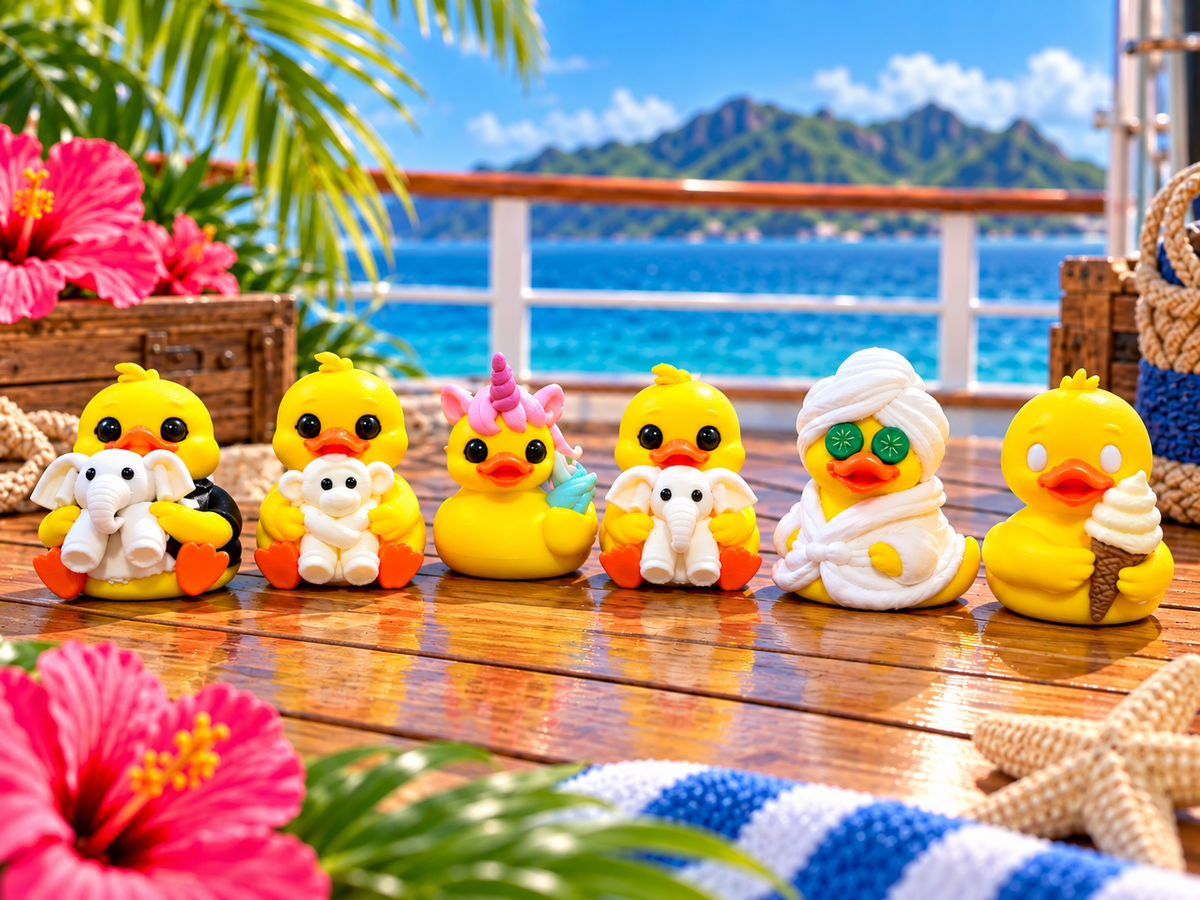 Set of 6 Shipmates and Quackmates 3D printed ducks