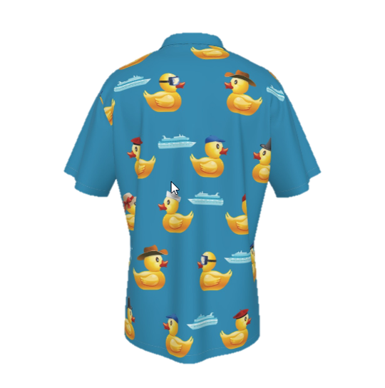 Ducky Men's Hawaiian Shirt With Pocket