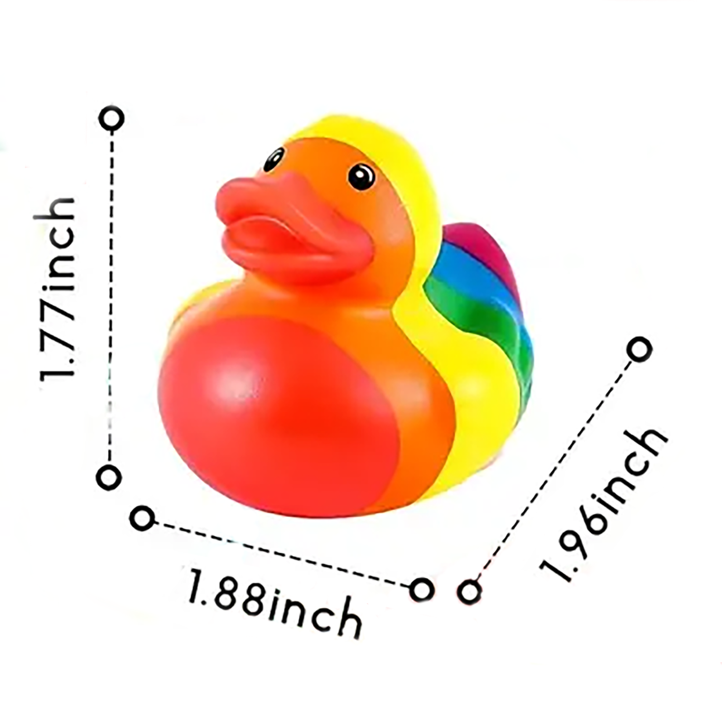 Rainbow Pride Rubber Ducks - by the dozen