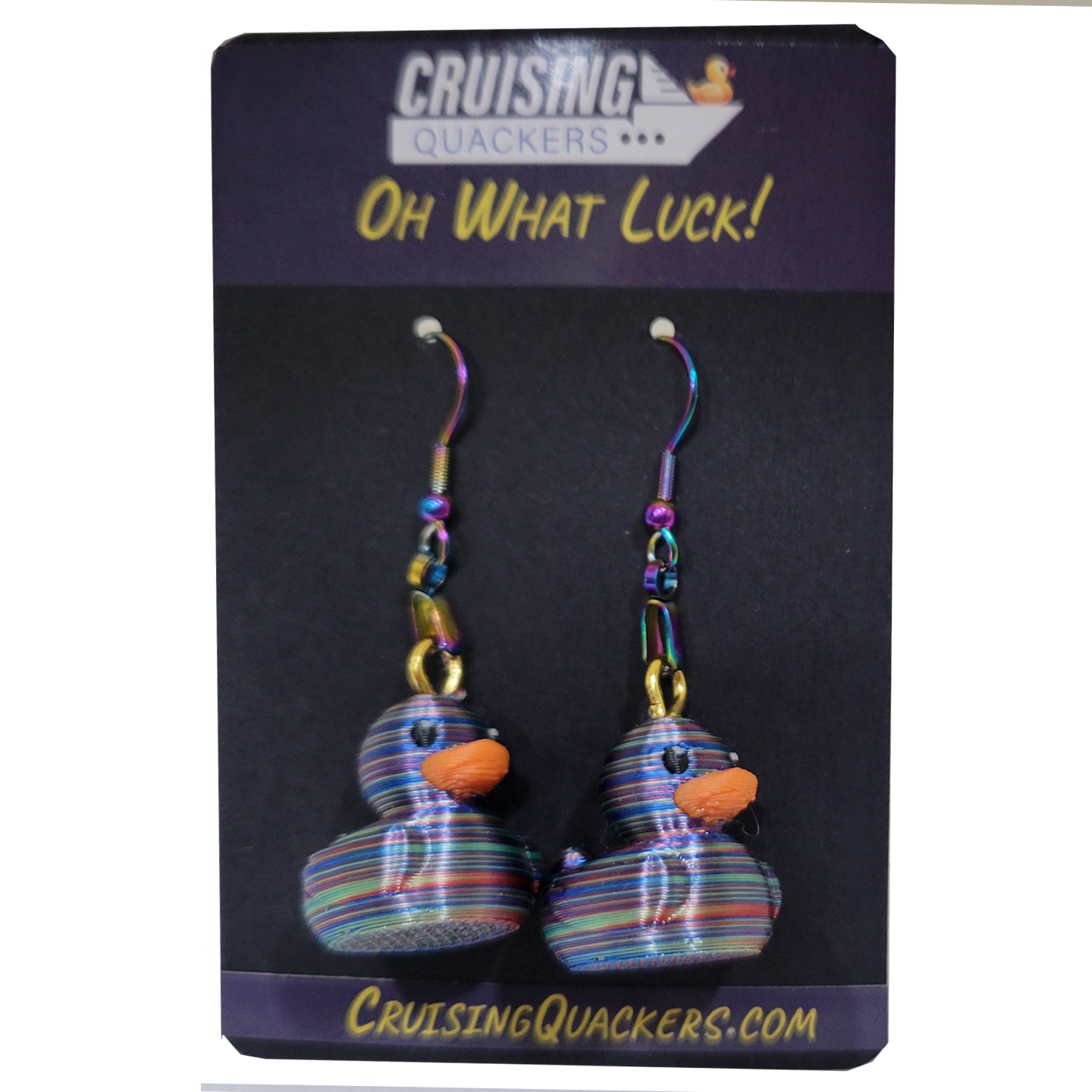 Colorwave Dangle Duck Earrings