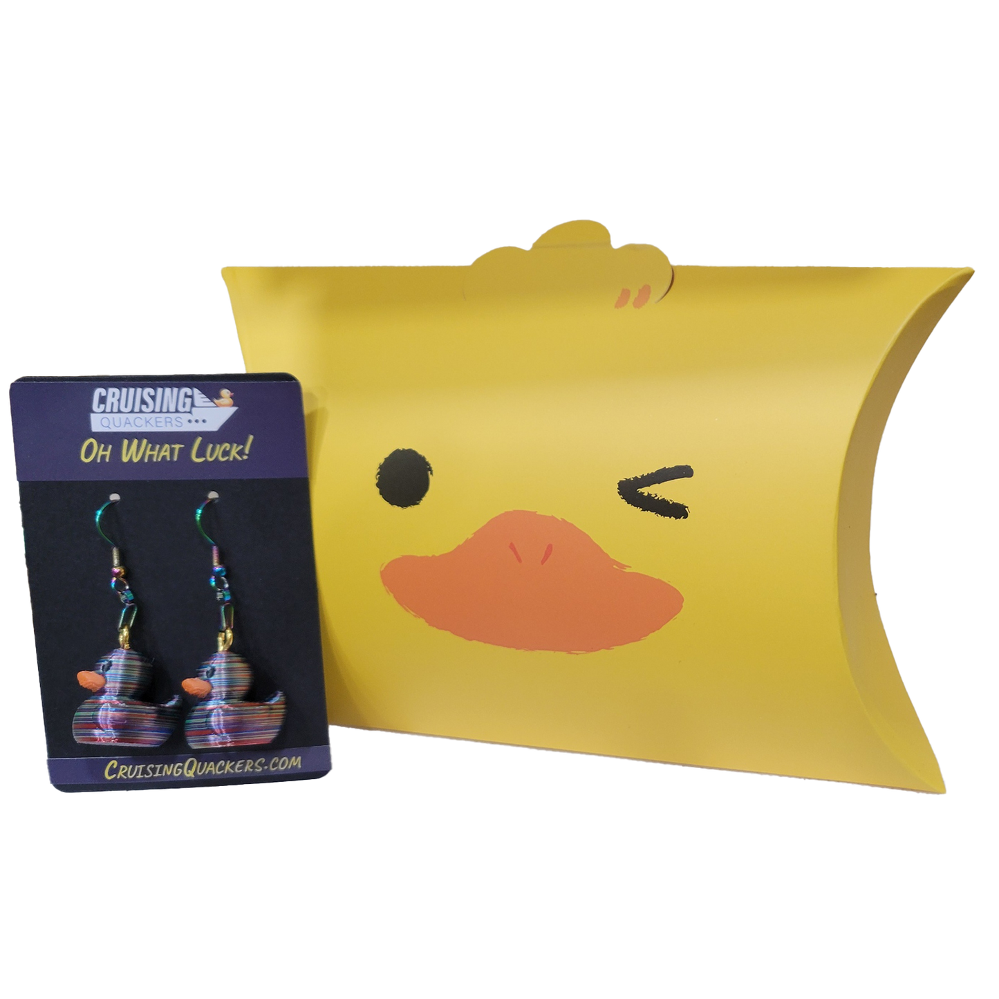 Colorwave Dangle Duck Earrings