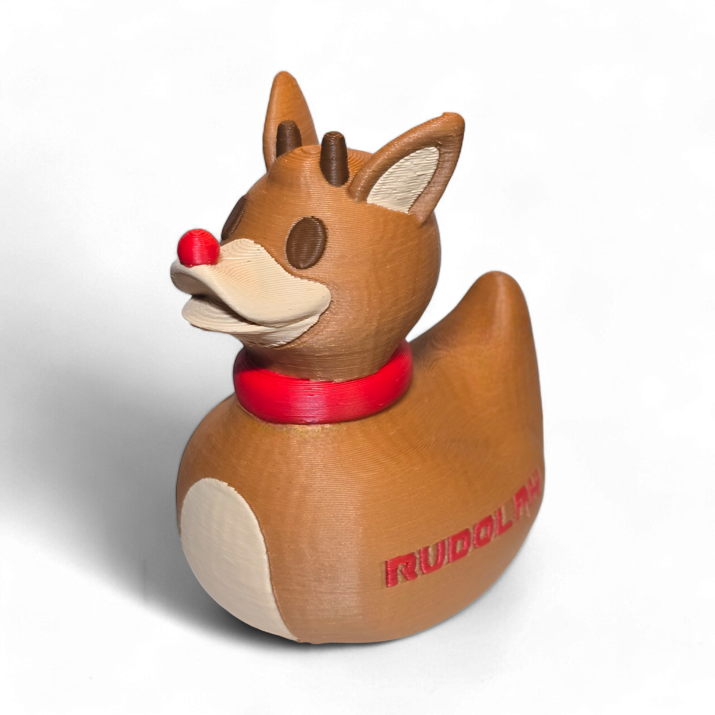 Rudy the Red-Nosed - 3D Printed Christmas Duck and Ornament