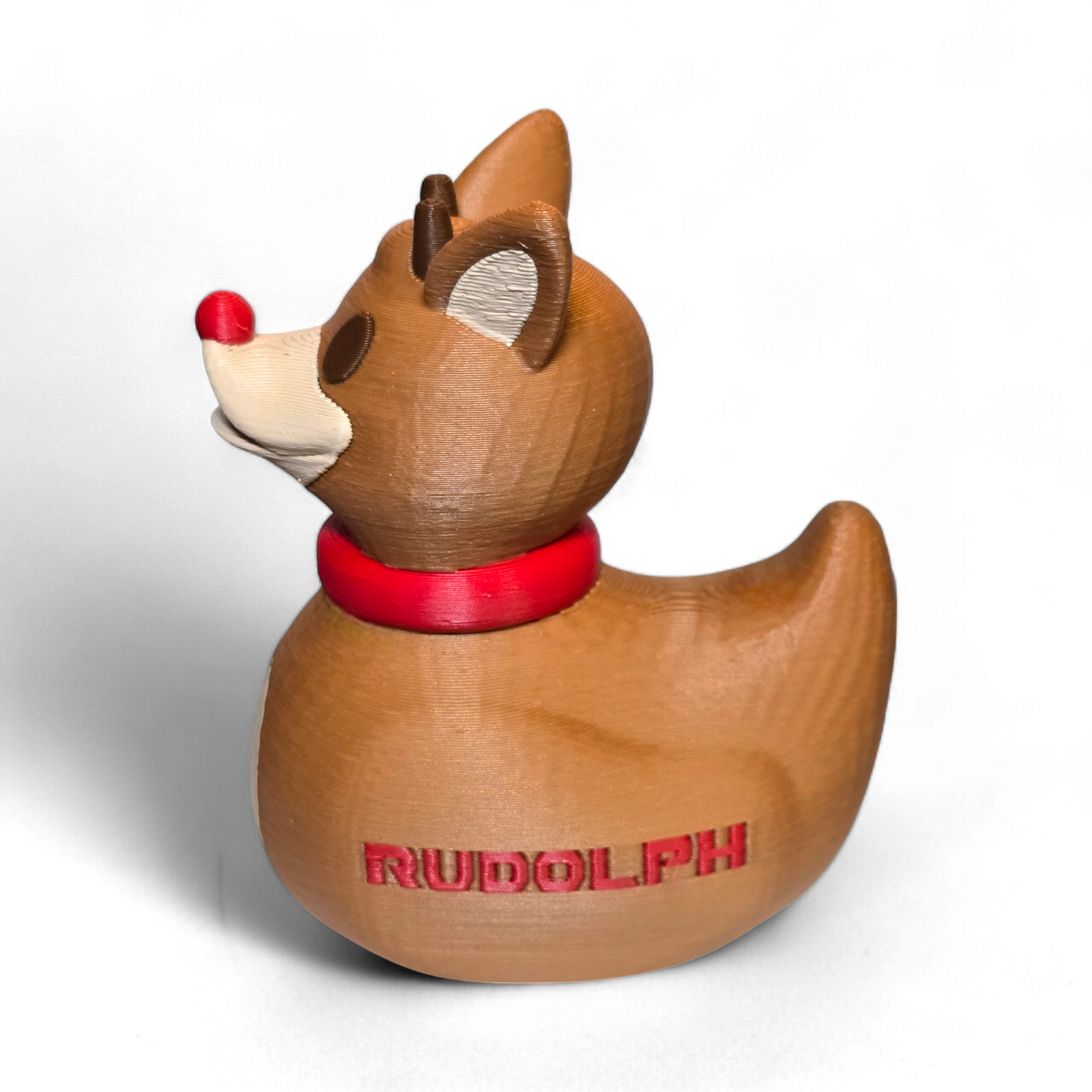 Rudy the Red-Nosed - 3D Printed Christmas Duck and Ornament