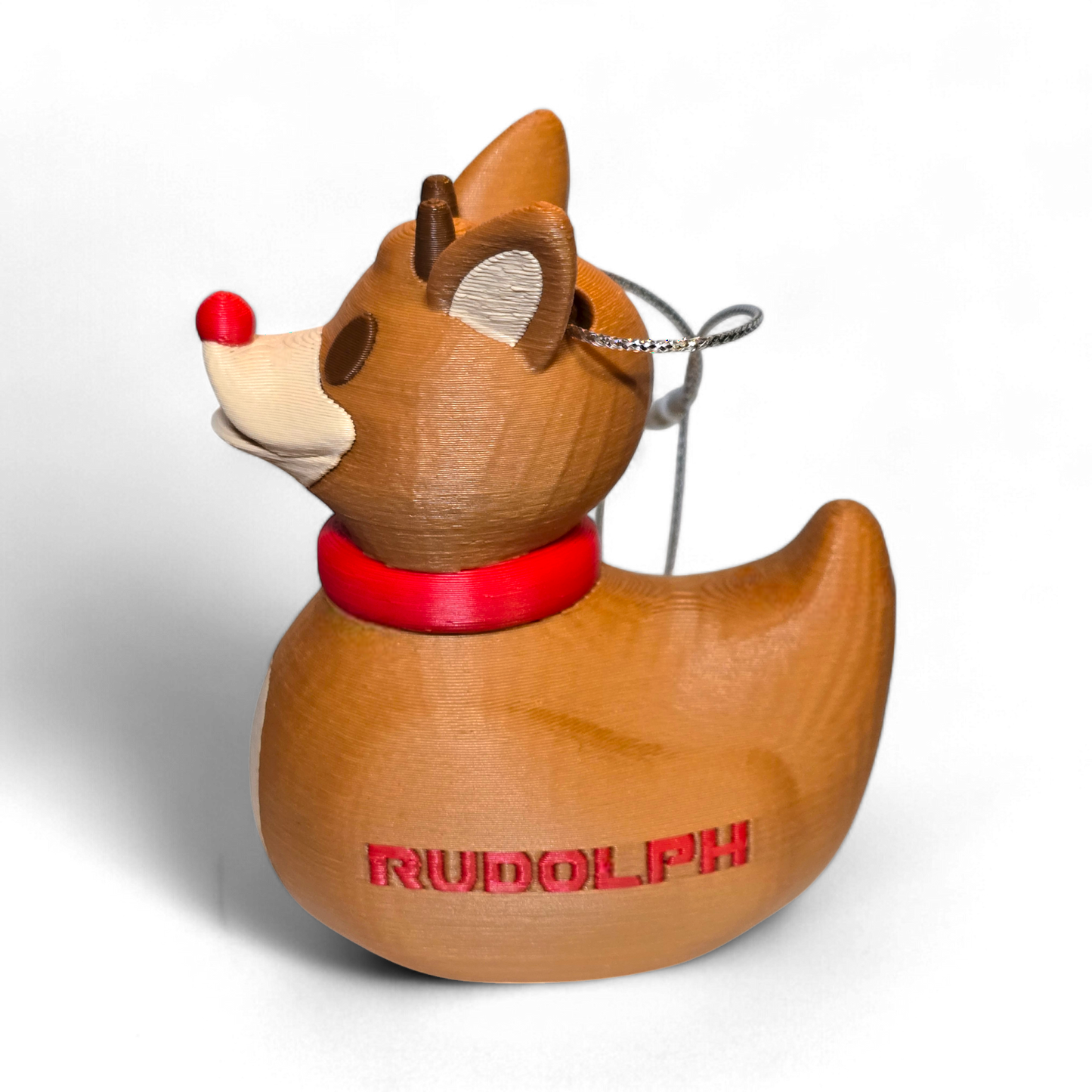 Rudy the Red-Nosed - 3D Printed Christmas Duck and Ornament