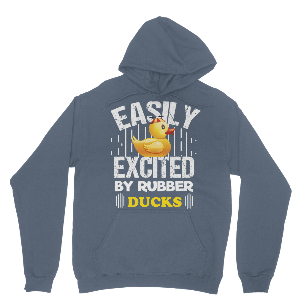 Easily Excited by Rubber Ducks Classic Adult Hoodie