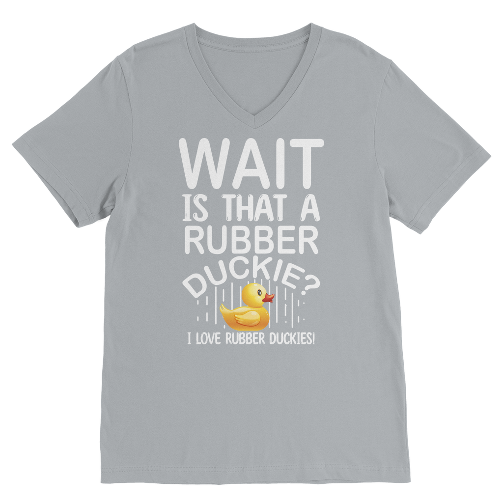 Wait! Is That a Rubber Duckie? Classic V-Neck T-Shirt