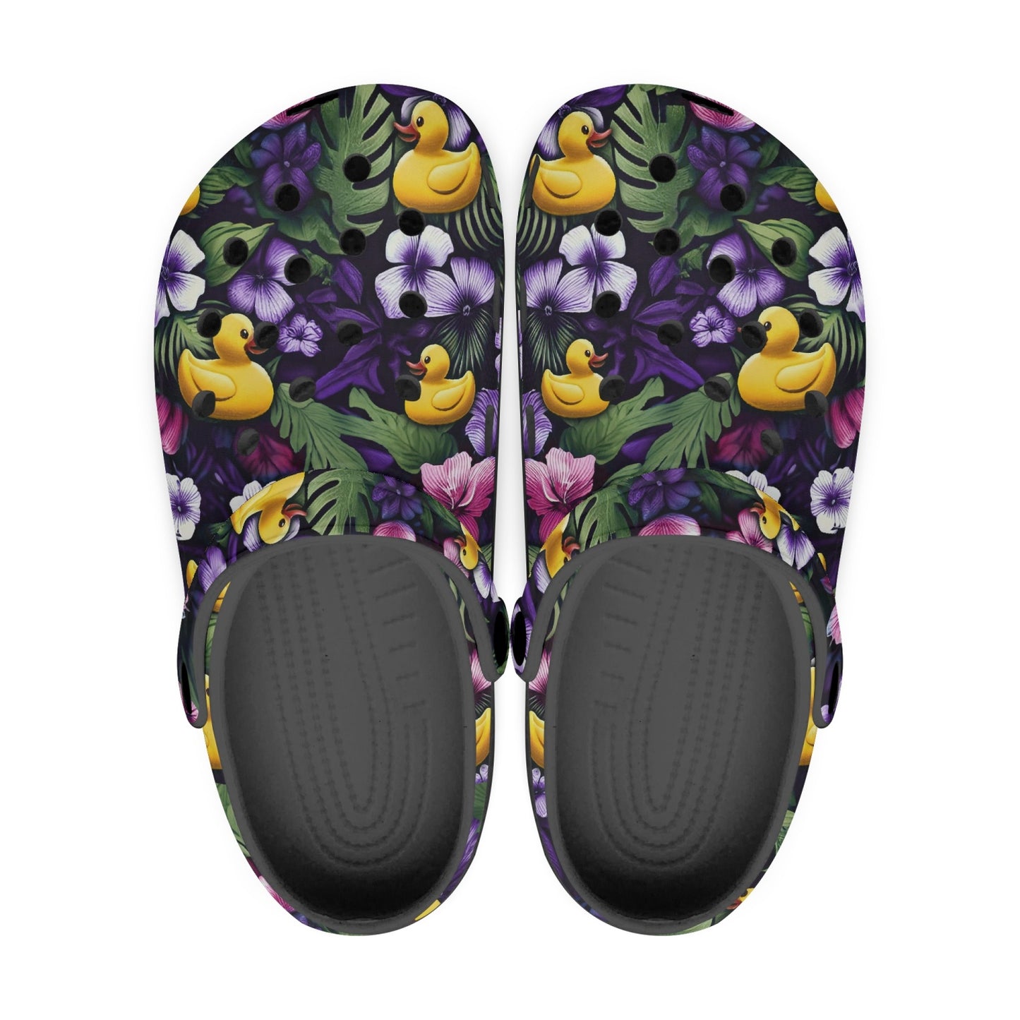 Ducky Royal Purple Hawaiian Clogs