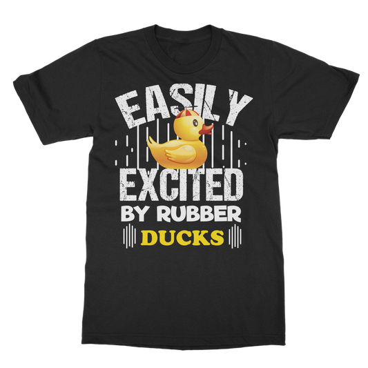 Easily Excited by Rubber Ducks Classic Adult T-Shirt